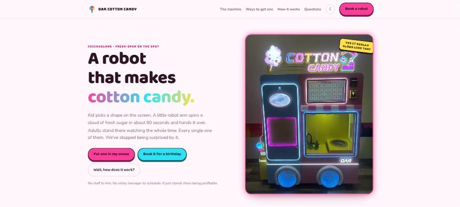 DAR Cotton Candy home page