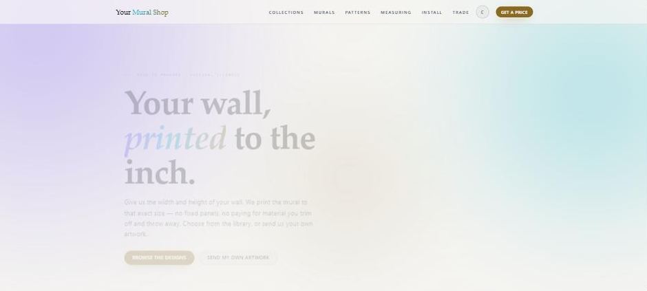 Your Mural Shop home page