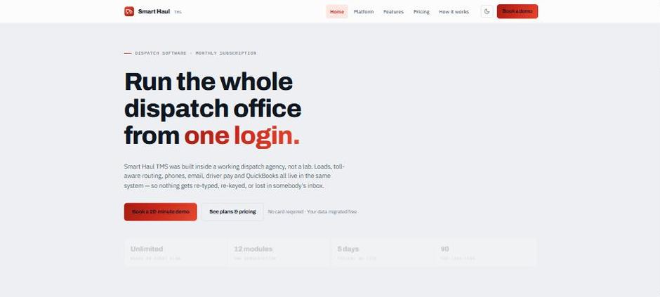 Smart Haul TMS product site
