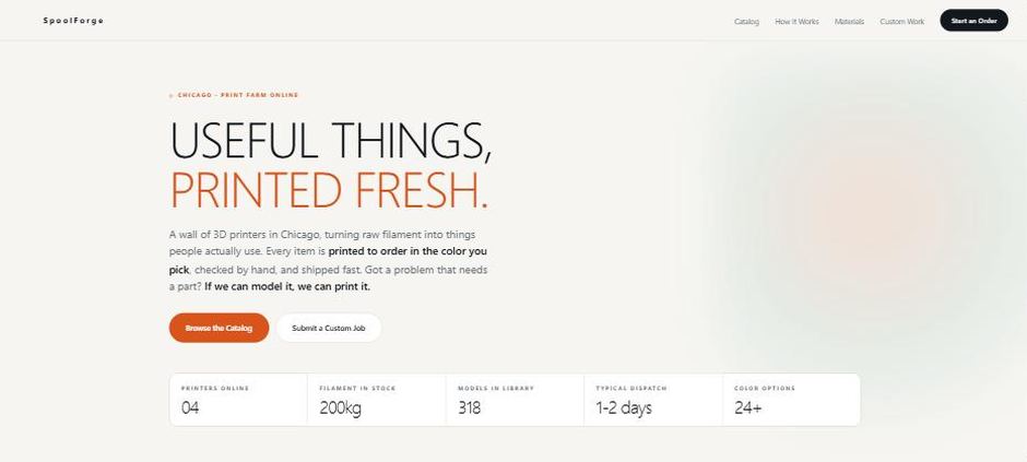 SpoolForge Co. home page